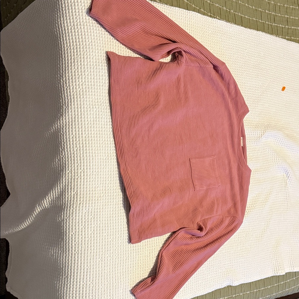 A New Day Dusty Rose Ribbed Top